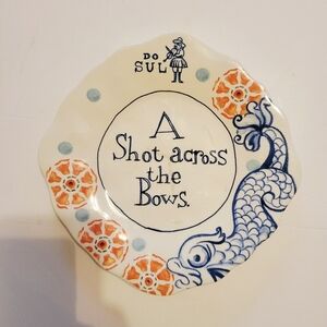 Antropologie Do Sul 8.5" Plate EUC Home Dining Fisherman Nautical